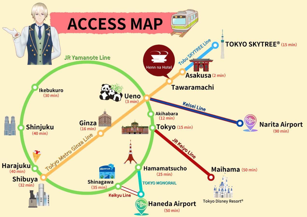 Henn Na Hotel Tokyo Asakusa Tawaramachi Экстерьер фото